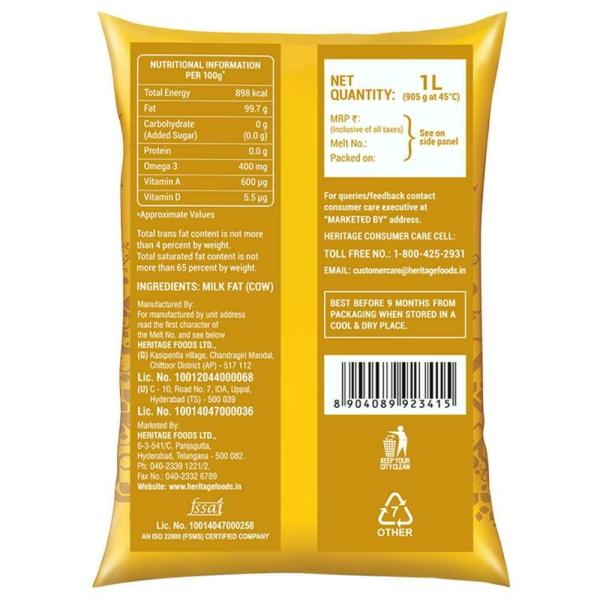 Pure cow ghee in ceramic bowl steel – Image 3